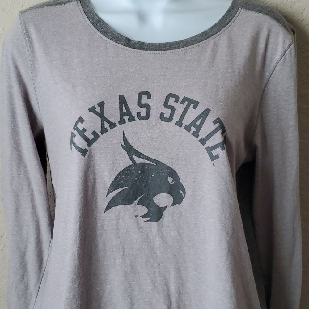 Gear For Sports Texas State University Bobcats Long Sleeve Shirt Medium Gray** - Picture 2 of 7